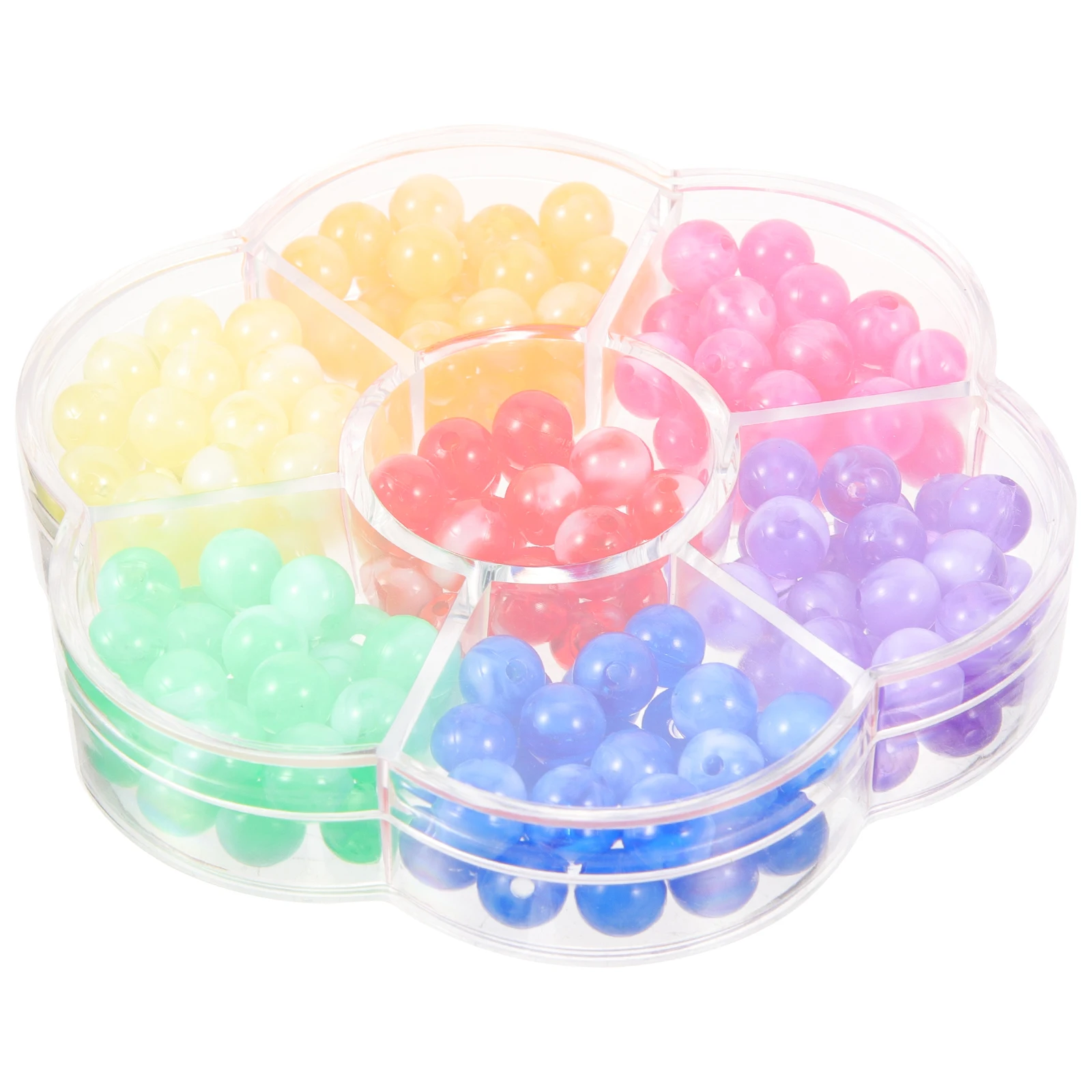 

8mm Two Acrylic Beads for Jewelry Making Decorative Round Necklace Materials DIY Craft Supplies Lightweight Durable