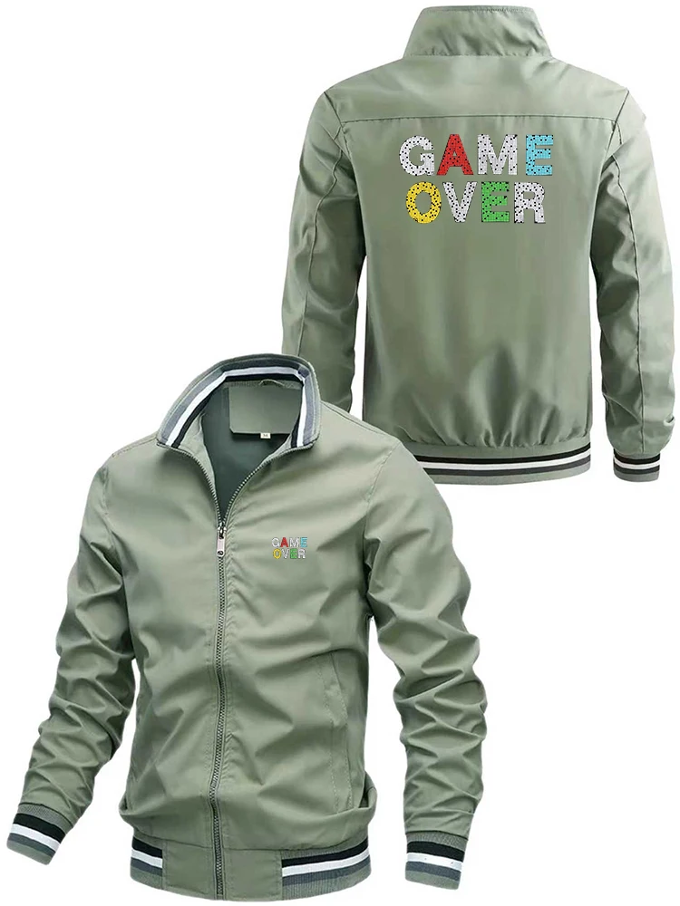 سترة رجالية للربيع والخريف بسحاب كاجوال رياضية خارجية عالية الجودة سترة مفتوحة مريحة ملابس خارجية عصرية للرجال #6