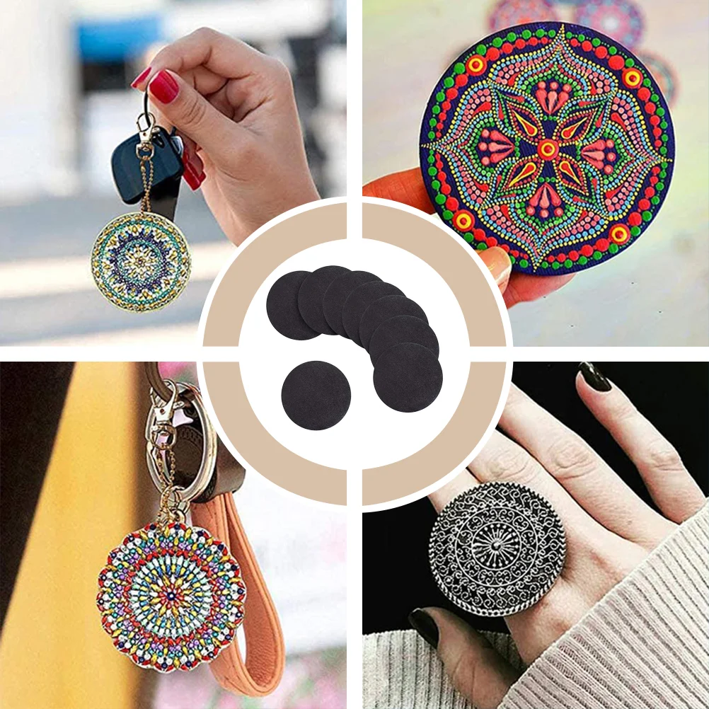 絵画と執筆のための曼荼羅ステンシル、丸い絵の段ボール、子供用ツール、8個