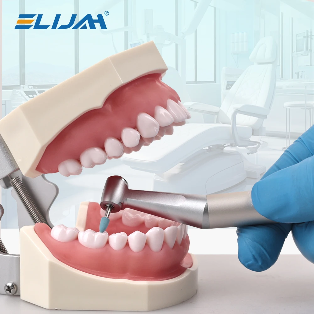 ELIJAH الأسنان RA0309 مركب تلميع 9 قطعة عدة قبضة يد بسرعة منخفضة كونترا زاوية الراتنج تلميع مجموعة أدوات تلميع طب الأسنان