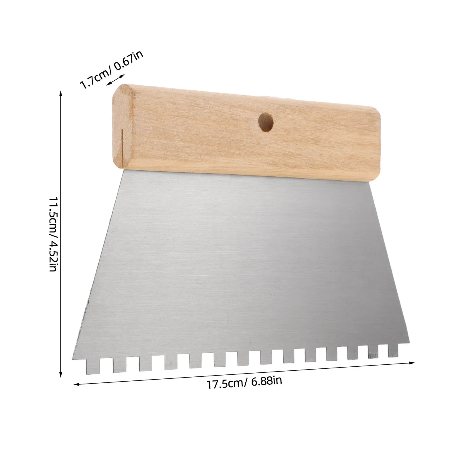 Serrated Edge Scraper For Wall Paint And Putty Application Stainless Steel Multi Purpose Drywall Tool For Smooth Plaster Removal