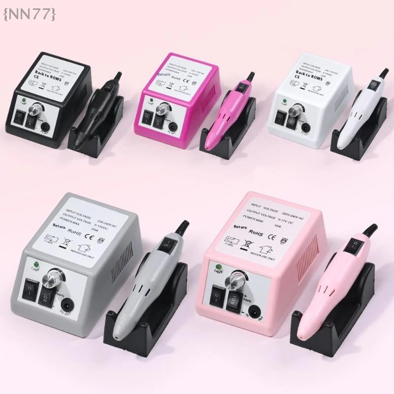 Przenośna elektryczna frezarka do paznokci - profesjonalny zestaw do manicure/pedicure z głowicami polerującymi do usuwania lakieru hybrydowego