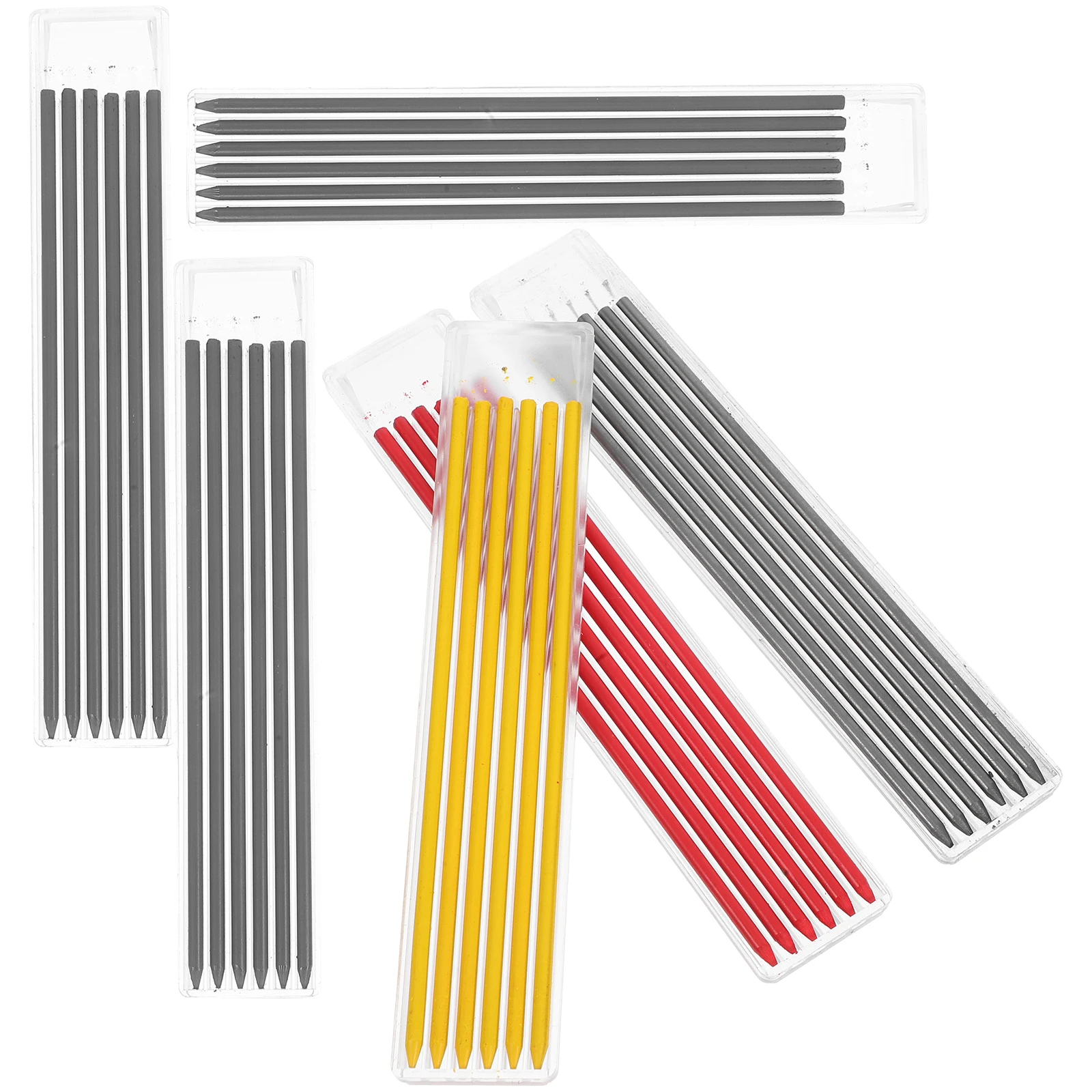 

6pcs 2.8mm Mechanical Carpenter Pencil Refill Versatile Marking Tool for Construction