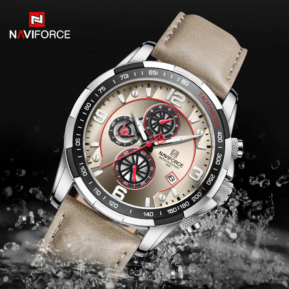 NAVIFORCE Top Brand Luxury Men Quartz Watch For Men Multifunction Sport Wristwatch Waterproof Man Quartz Clock Relogio Masculino