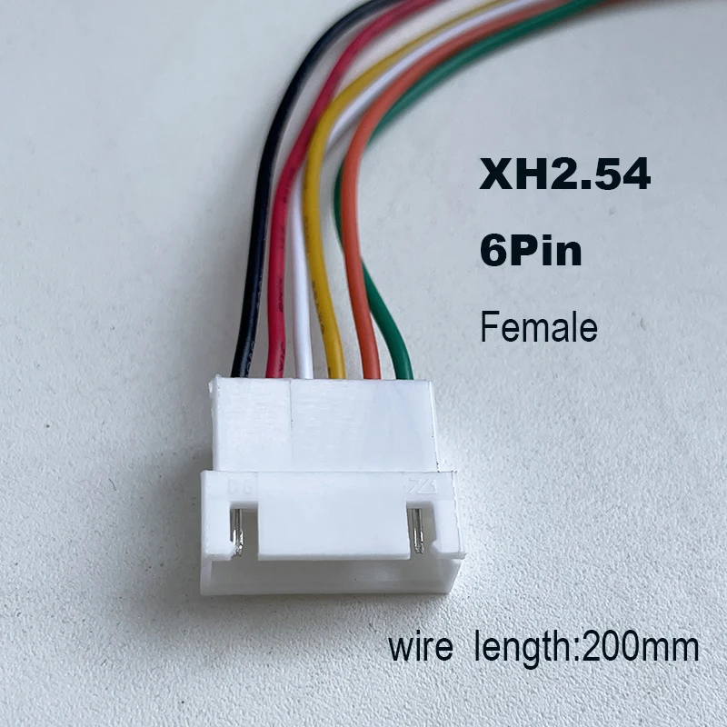10PCS XH2.54 2/3/4/5/6 Pin Pitch 2.54mm Wire Connector XH Plug