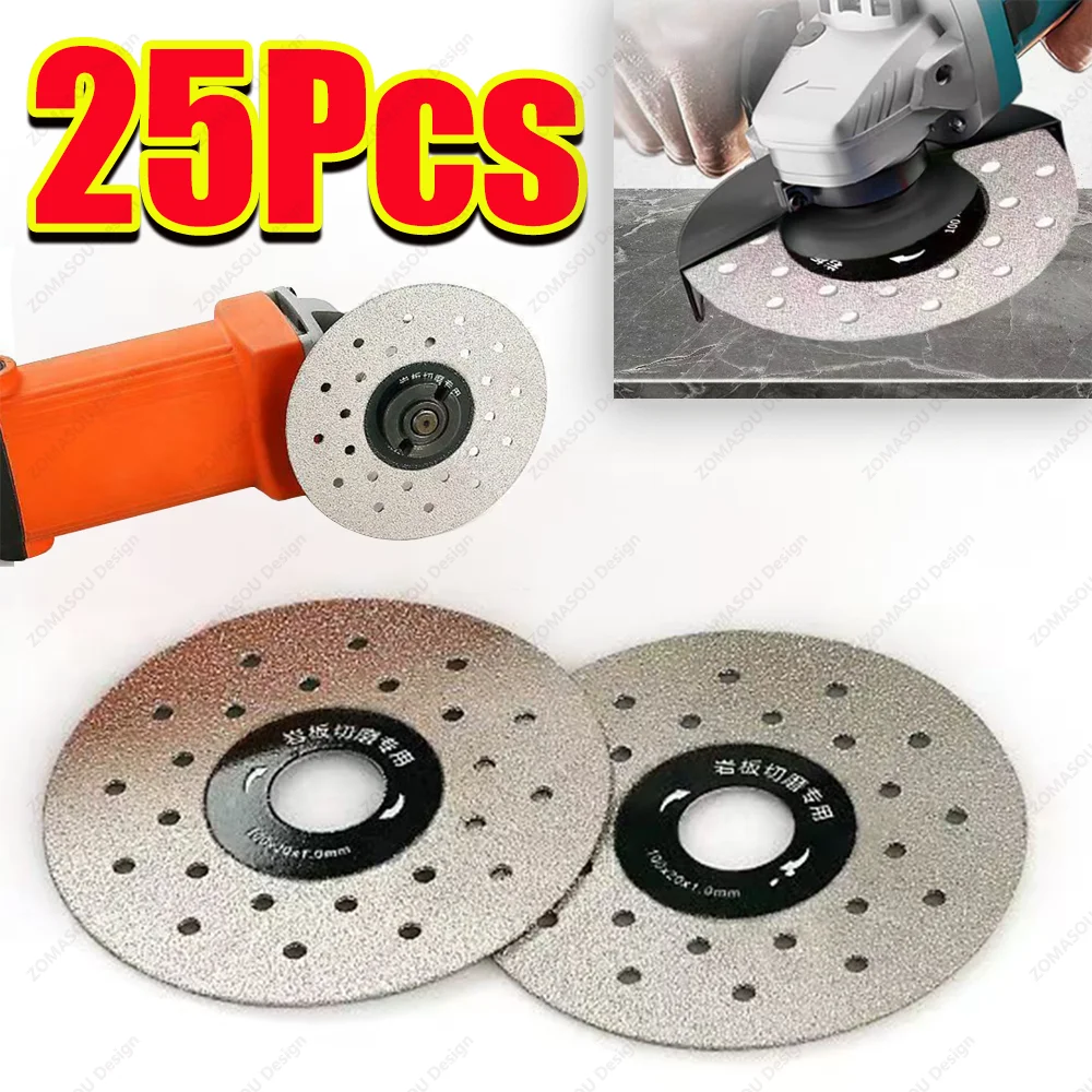 

25-1Pcs 100mm Tile Cutting Disc Ultra-Thin Grinding Cut Disc Slabs Ceramic Marble Diamond Cutting Disc for Machine Angle Grinde