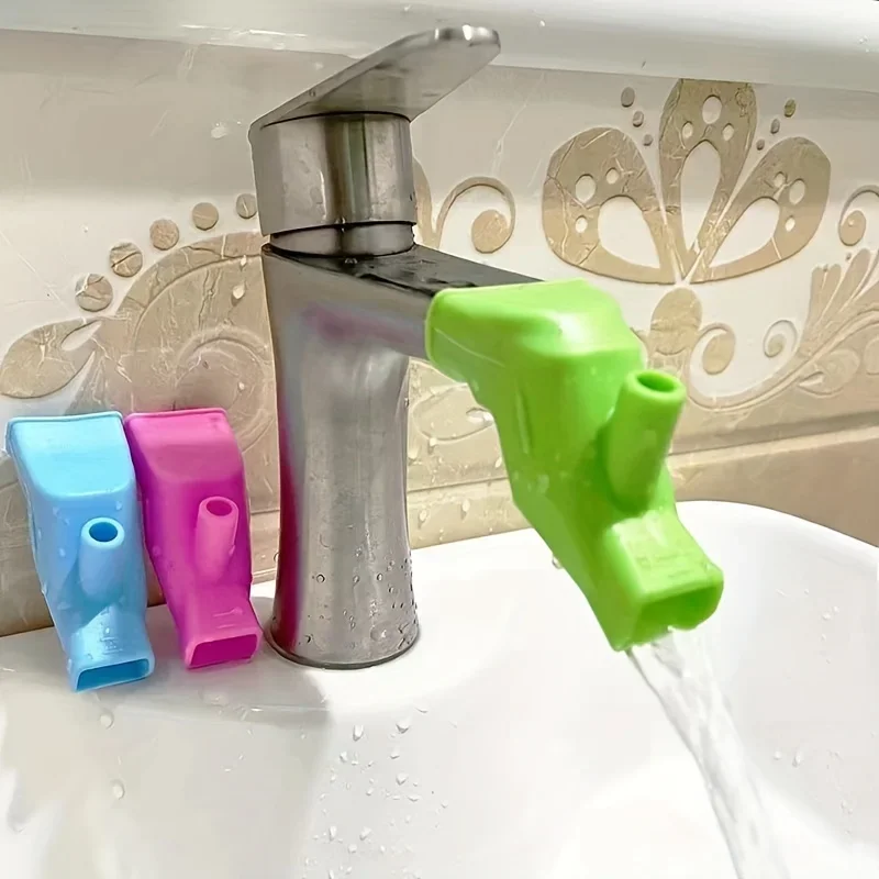 1pcs bathroom sink nozzle faucet extender, rubber elastic faucet extender, kitchen faucet accessory for hand washing