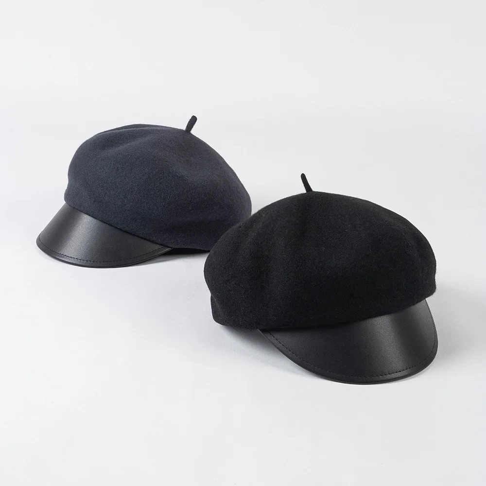 Women's Autumn Winter Fine Wool Newsboy Style Beret Hat Warm Fashion Cap