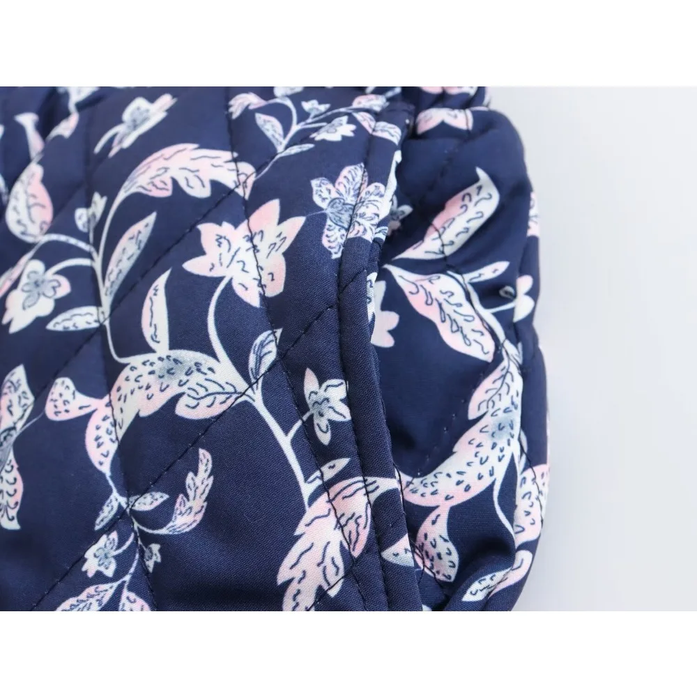 女性のためのリバーシブルパッド入りジャケット,花柄,ルーズ,ショートトップ,アウター,新品,冬