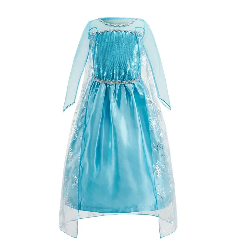 Vestido de princesa Cenicienta para niña, disfraz de Elsa, Anna, sirena, Jasmine, Bella, Blancanieves, fiesta de cumpleaños, Halloween, 2-10 años