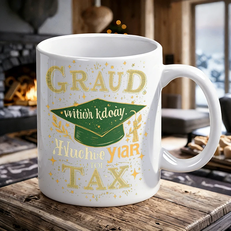 

"Graduation Tax" Accounting Fun Ceramic Mug, Coffee Mug, Milk Mug, Office Tea Cup, Drinking Cup, Gift for Friends,Fade-resistant