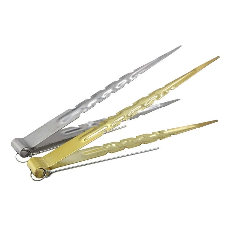 Shisha Hookah Charcoal Tongs with Foil Punch Nail Long Metal Clips Locking Tongs 1PC 22cm