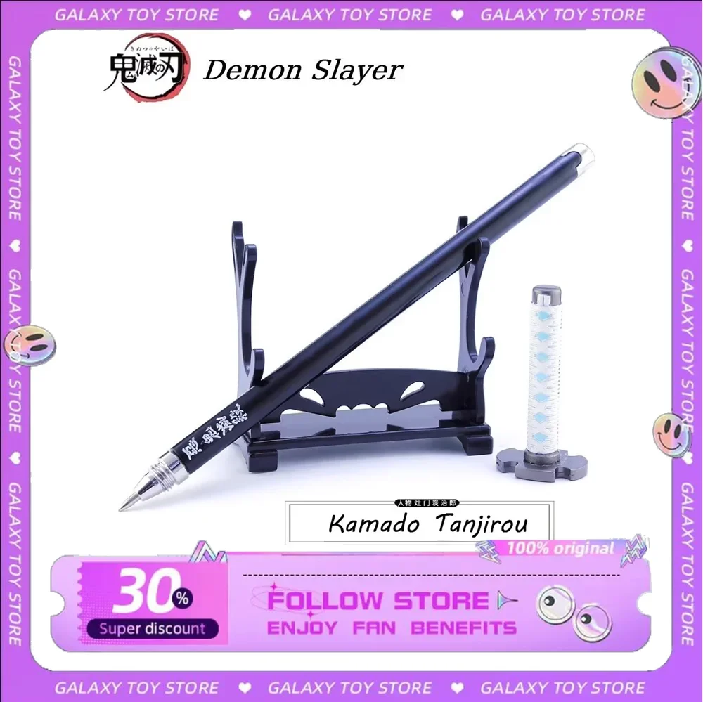 20cm New Demon Slayer Kamado Tanjirou Tomioka Giyuu Kanroji Mitsuri Signature Pen Model Weapons Desktop Display Gift Toy