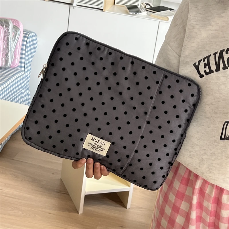 الكورية البولكا نقطة اللوحي كم حقيبة 9-11 حقيبة كمبيوتر محمول 13 14 15 15.6 بوصة لماك بوك ديل أيسر سامسونج دفتر اللوحي الحقيبة