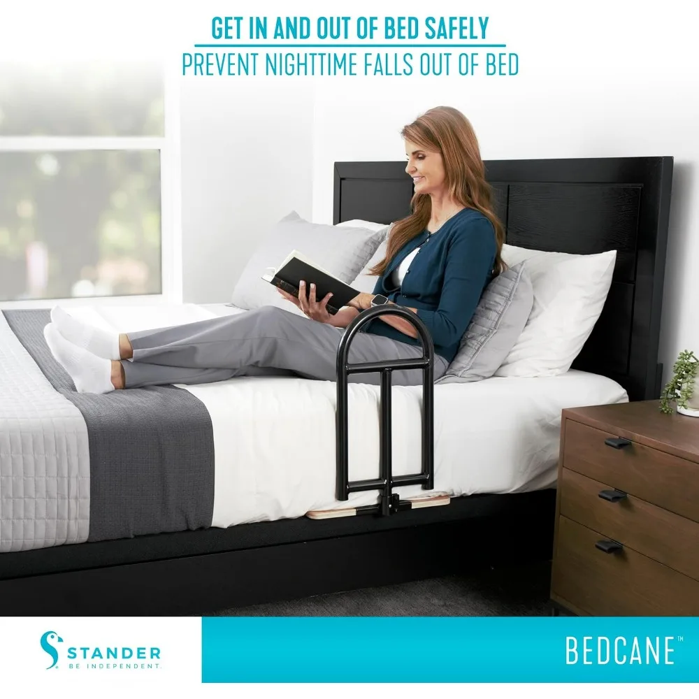 Adult Bed Rail and Support Handle, ASTM Safety Approved Bedside Assist with Storage Pouch for Elderly Mobility