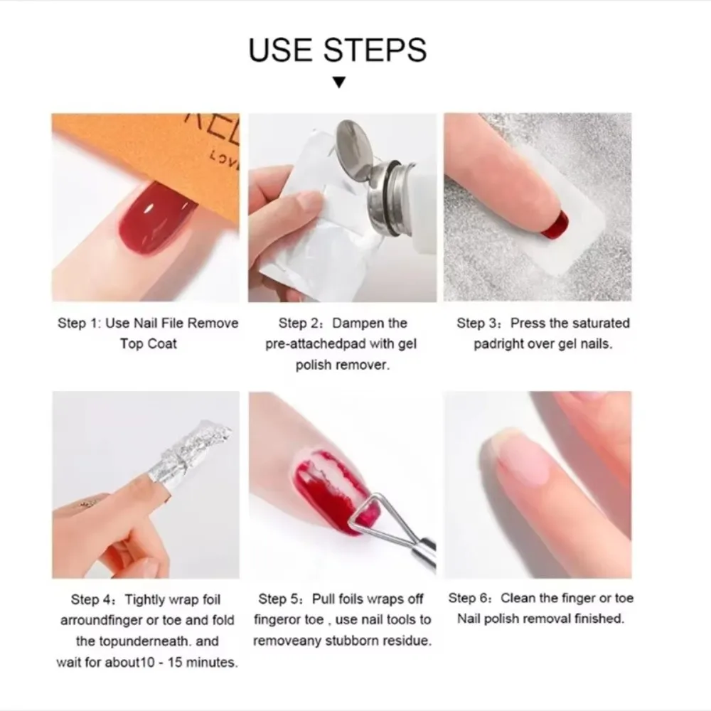 50/100 stücke Aluminium Nagellack Wrap DIY Nagel Pflege Polish Remover Gel Nagellack Entferner Maniküre Werkzeuge Reinigung