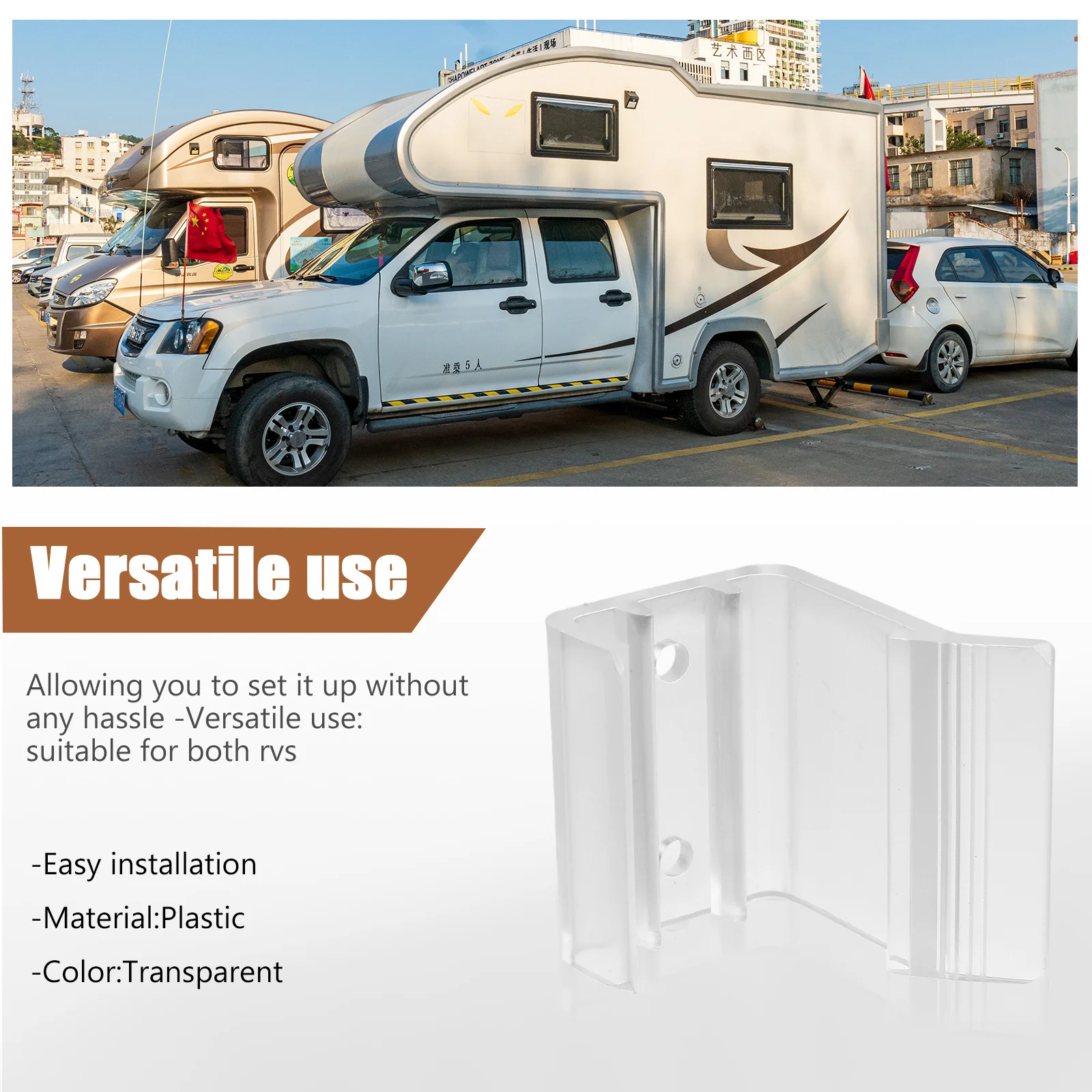 

2Pcs Clear Rv Door Latch Secure Closure for Campers Trailers Durable Easy Installation Replacement Rv Drawer Latch