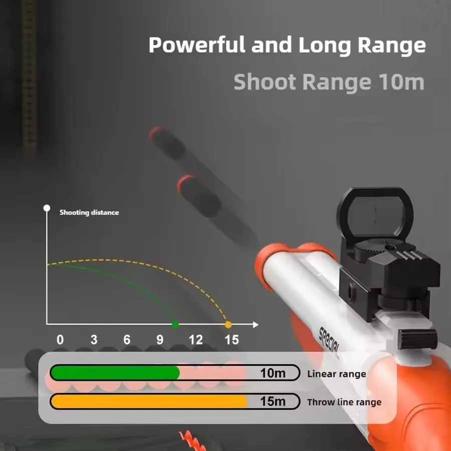 Double-barreled S686 Manual Soft Bullet Toy Guns Foam Dart Blaster Plastic Safe Shooting Model Toys for Boys Kids Children Games