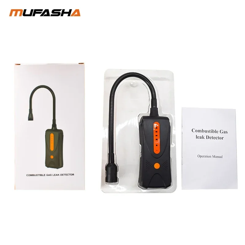 MUFASHA Combustible Natural Gas Leak Detector Sound Alarm Leak Sensor Instrument Gas Detection