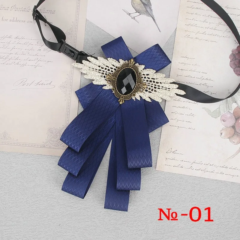 57 farben Wunderschöne Band Bowtie Schwarz Schmuck Metall Männer Hochzeit Party Schmetterling Weibliches Hemd Zubehör Damen Luxus Pin Fliege – Detail 7