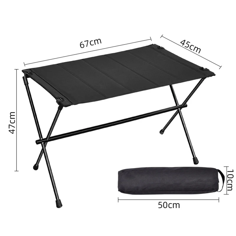 Outdoor Aluminum Alloy Table Picnic Folding Desk Camping Equipment Portable Cloth Table