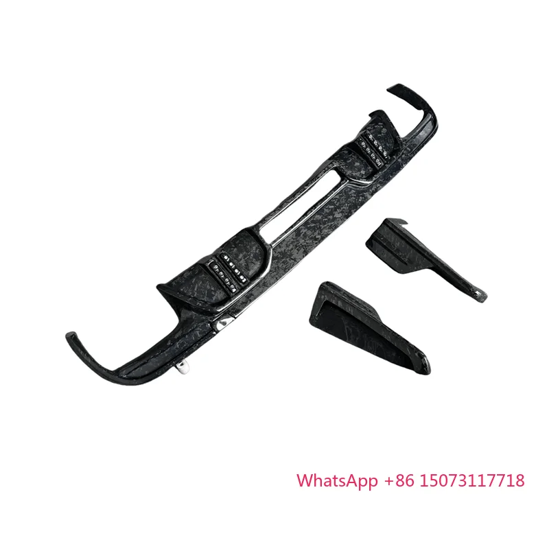 

LD Style Rear Diffuser Rear Bumper Forged Carbon Fiber Car Body Kit (with LED Light & Exhaust Tips) for X5M F95