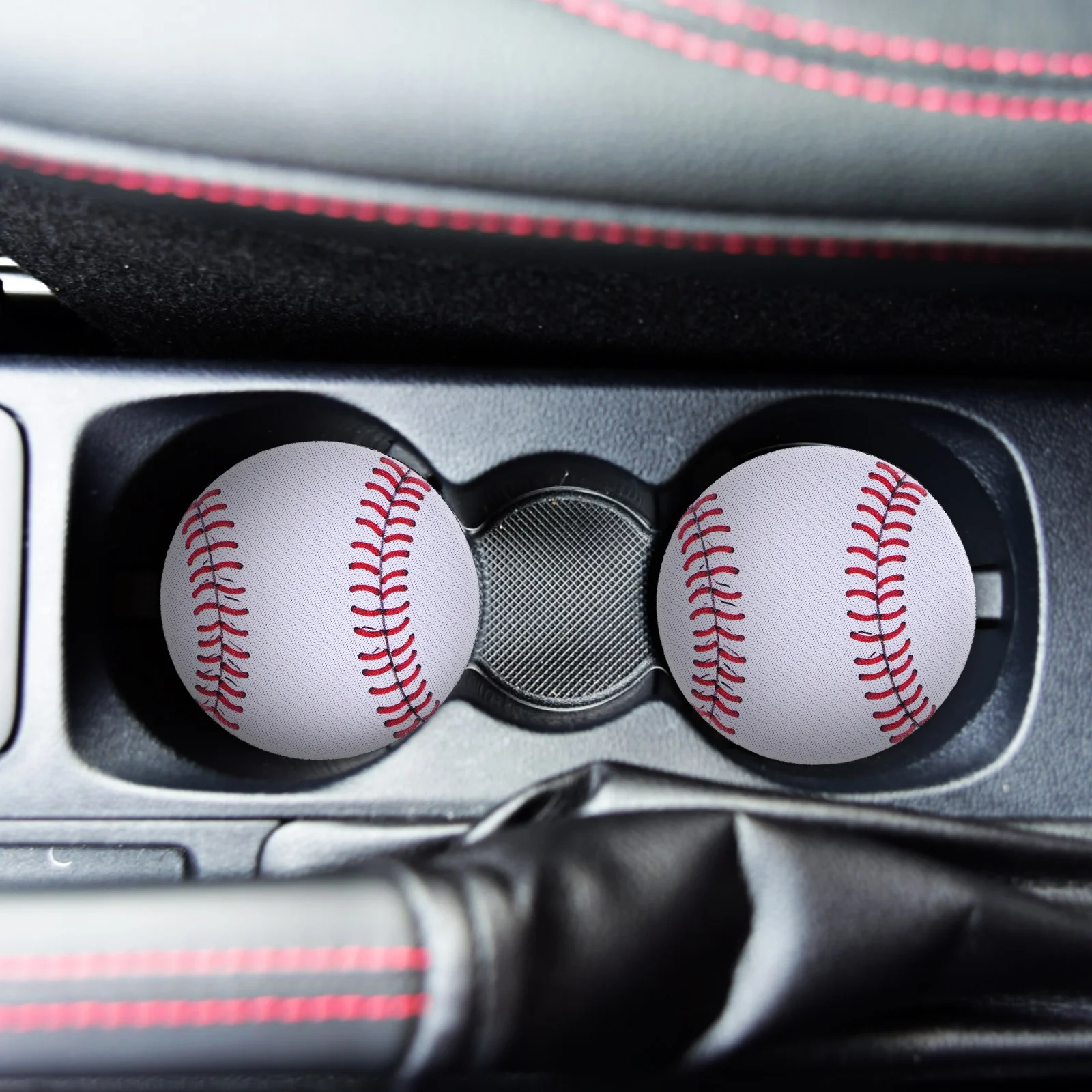 

2Pcs Car Cup Holder Coasters Rubber Anti-Slip Cup Holder Inserts Universal Fit Car Accessories Drink Mats Funny Coasters