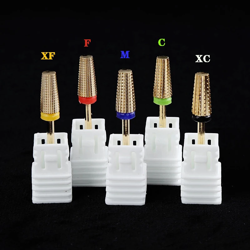 Rechte Groef 5 in 1 Carbide Nail Boren 3/32 ''Frees Met Cut Boren Carbide Manicure Verwijderen gel Nagels Accessoire