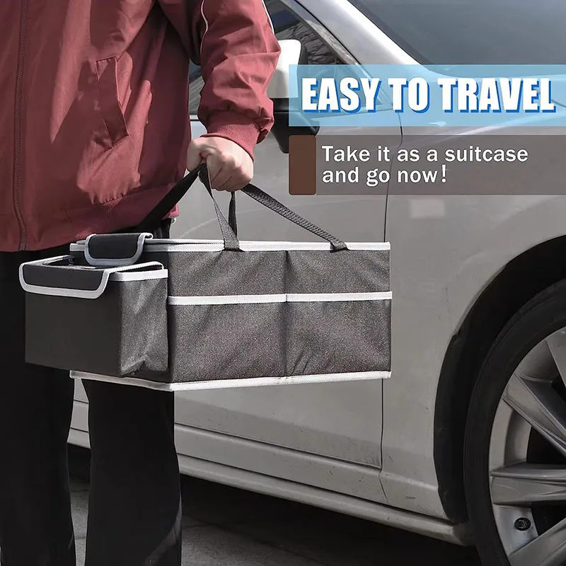 

Multi-compartment Foldable Car Seat Organizer Universal Backseat Storage Bag for Auto Interior and Trunk Organization