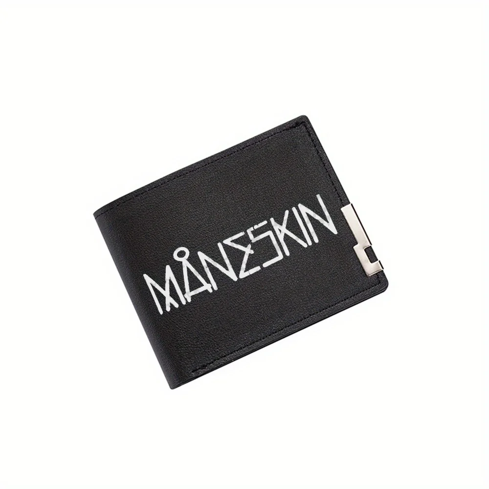 

White bold text on black background Men's Wallet Printing Design Simple Modern Stylish Business Father's Boyfriend's Christmas L