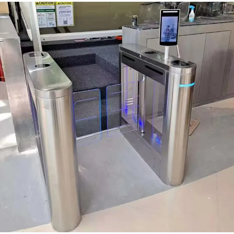 

Automatic Fast Speed Gate Face Recognize Fingerprint Remote Control High Security Optical Swing Barrier Turnstile Gate