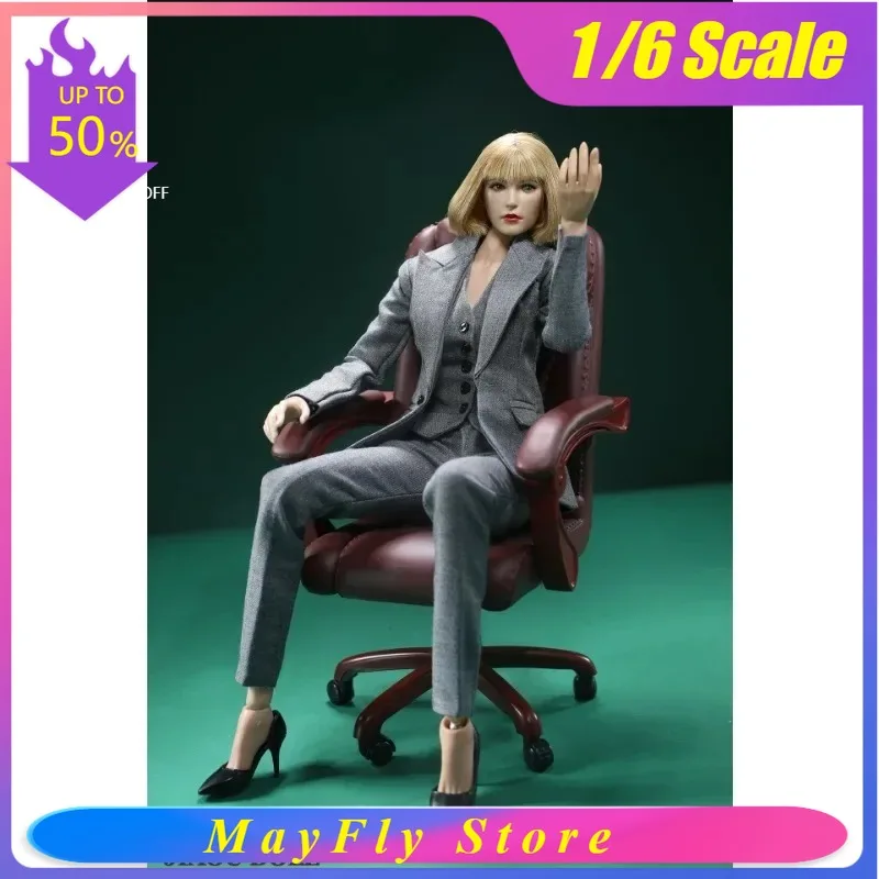 

Fit for 12inch 1/6 Scale Female Soldier Slim Business Suit Formal Clothes Set Coat Vest Pants for Action Figure Doll Outfit
