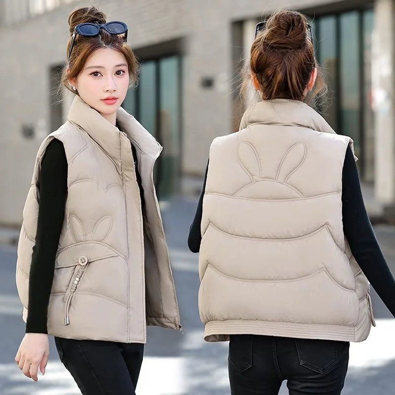 Faionable ort down القطن سترة المرأة Thiened الخريف الشتاء Sli Jaet الكورية Sle فضفاضة تناسب سستة إغلاق #2