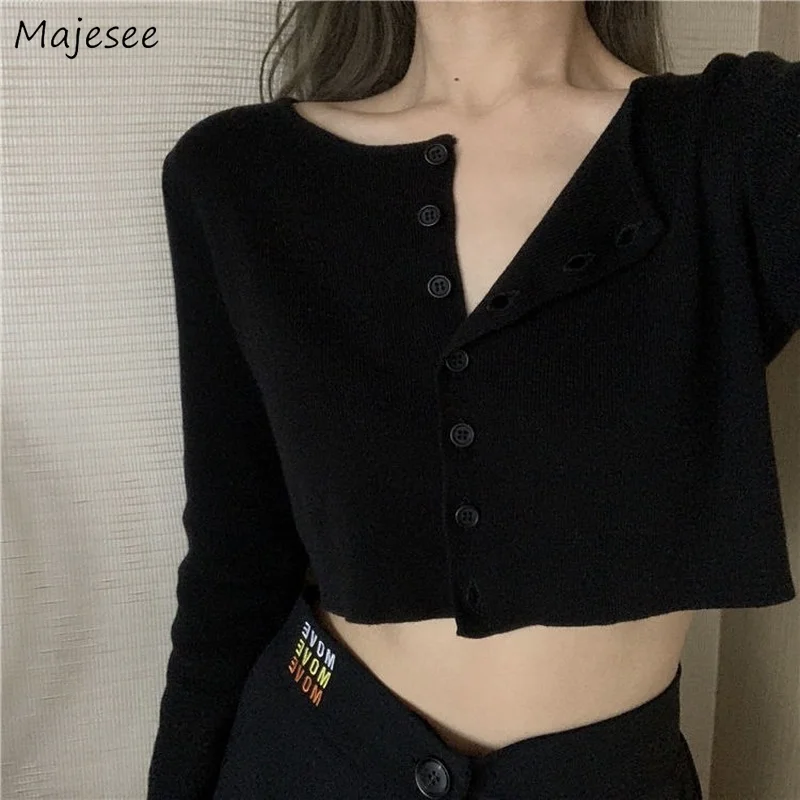 

Women Cardigans O-neck Summer Thin Casual Long-Sleeve Crop Tops Single Breasted Knitted Vintage Slim Skinny Sexy Female Clothing