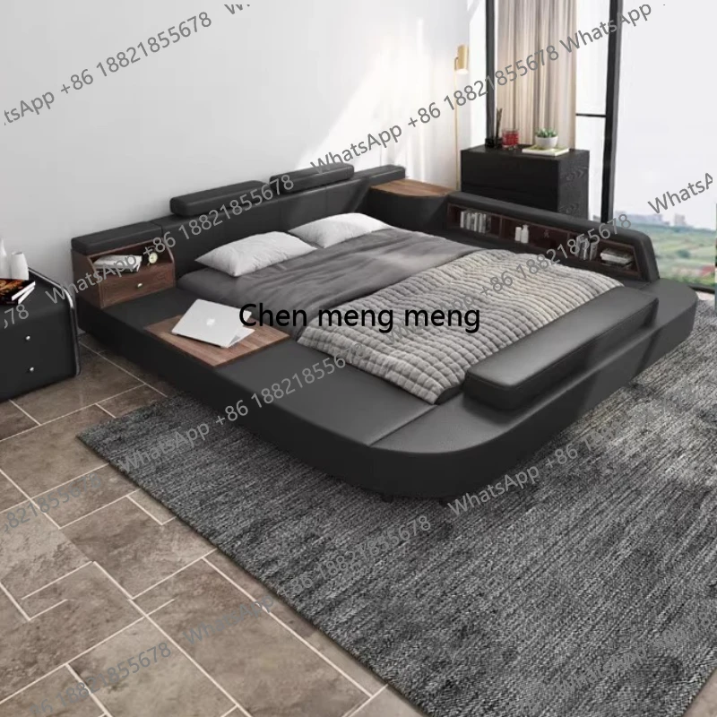 

Hotel Luxury Bed Drawer European Vanity Space Storage Bed Lounge Sleeping Cama Inteligente Multifuncional Home