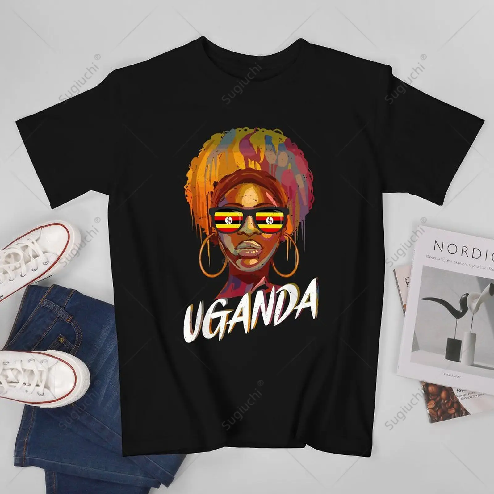 Unisex Men Uganda Sunglasses Girl Tshirt Tees T Shirts Women Boys 100% Cotton T-Shirt