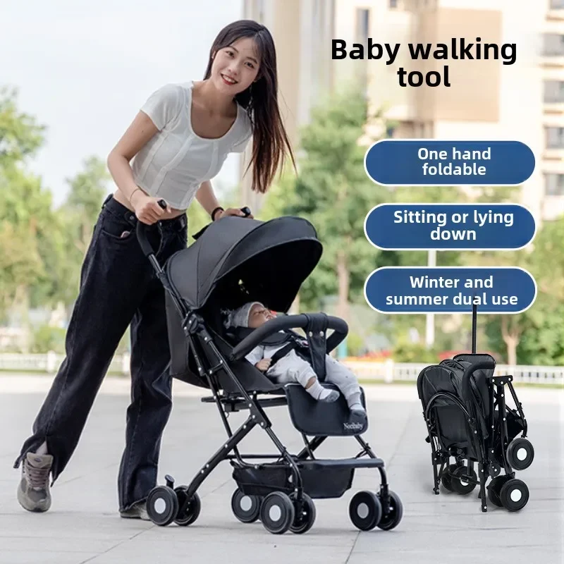 

Baby Stroller Super Lightweight and Reclining Folding Portable Baby Walking Artifact Children's Stroller Umbrella Cart