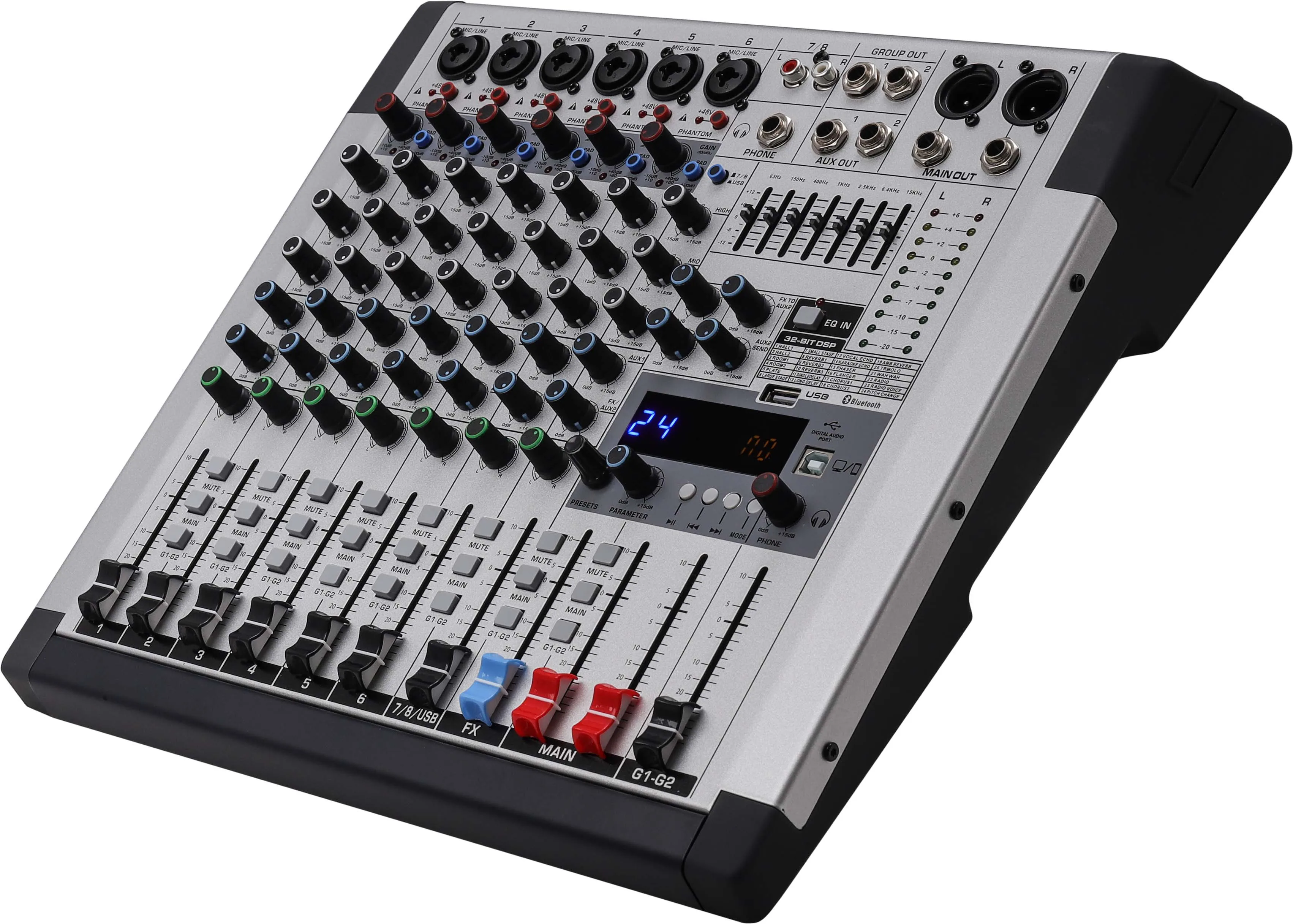 Professional Audio Equipment CM Sound System 8-Channel DJ Controller Mixer Stage Performance Metal Case