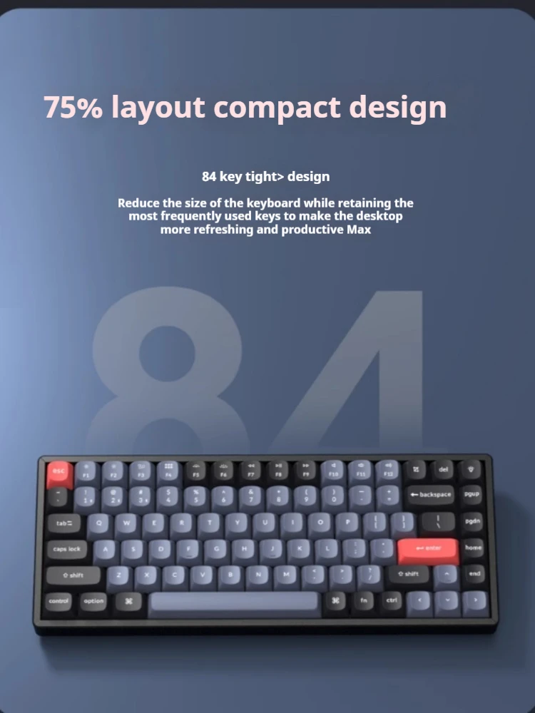 Keychron K2pro Bluetooth Mechanical Keyboard Dual Mode VIA Change Key 84 key Wired Esports Gaming Office Computer Accessory Gift