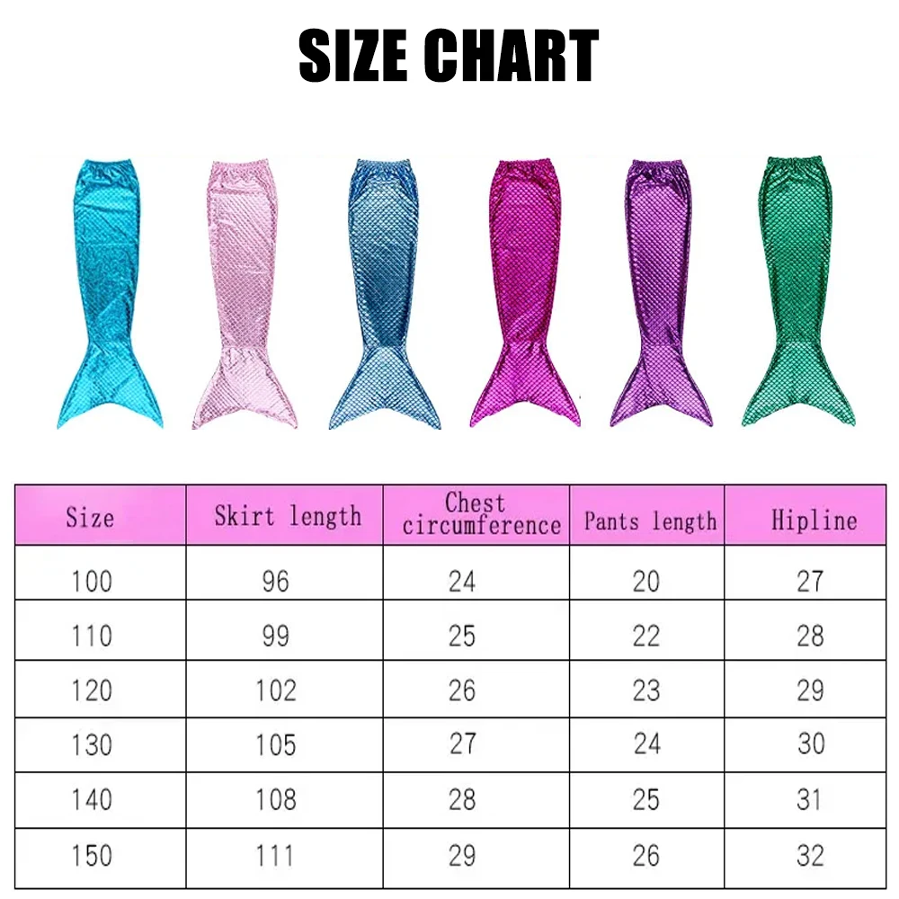 Cosplay Mermaid Costume Kids Mermaid Tail for Swimming Girls Costume Elastic And Easy to Be Dry Use for Swimming Party