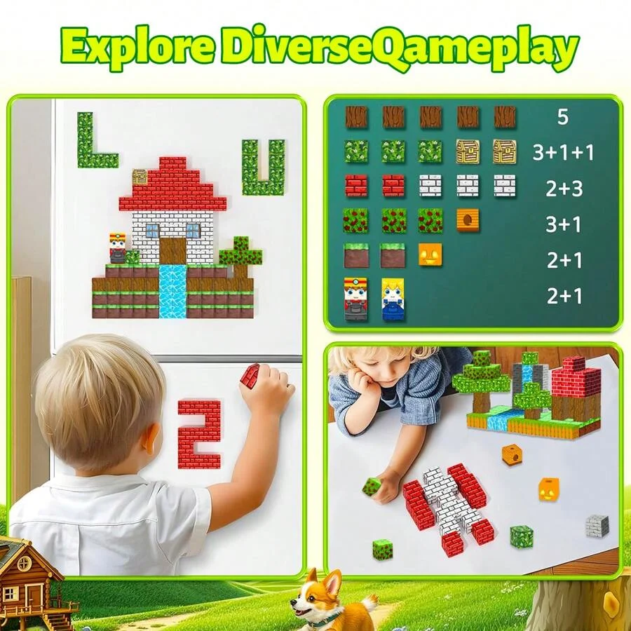 50 Piezas Bloques Magnéticos De Construcción – Cubos De 2,5 Cm En 5 Colores, Juguete Montessori Educativo Para Niños De 3 A 9 Años, Estimula La Creatividad