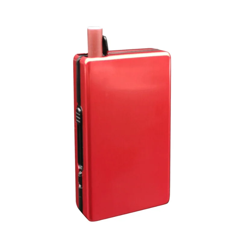 Unique 10 Sticks Aluminum Alloy Automatic Cigarette Case Portable Pocket Cigaret Pack 10 Cigarette Boxes Women Smoker Gift