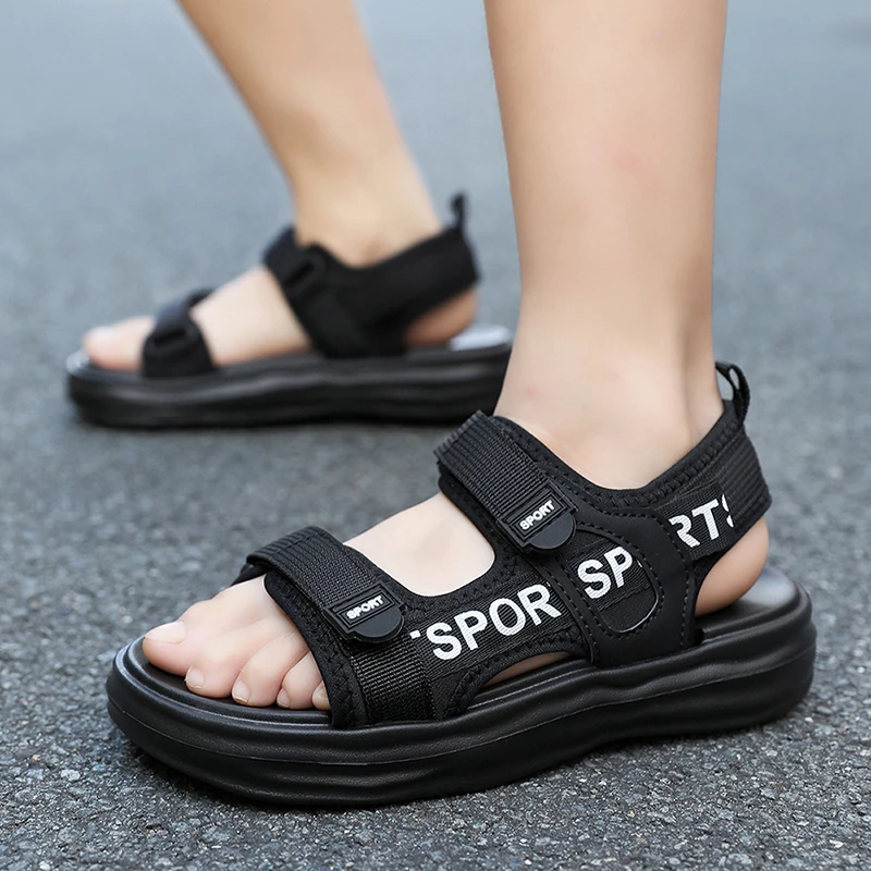 

A Pair of New Summer Boys' Sandals, Children's Comfortable Sports Wear-Resistant Non-Slip Beach Shoes, Men's Outdoor Casual Shoes