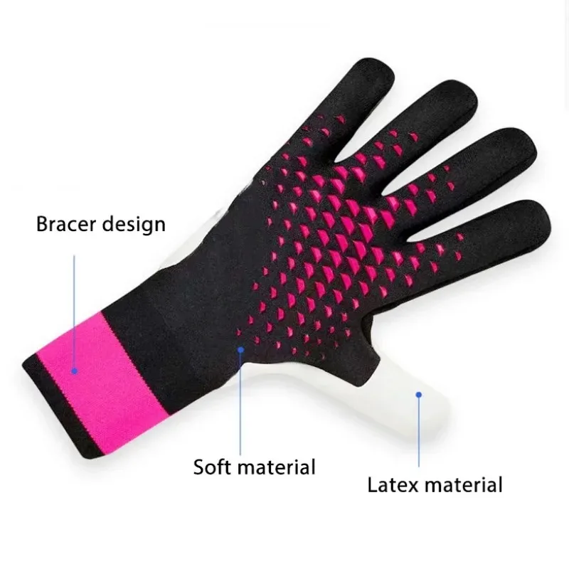 HOT Children Adults Latex Football Goalkeeper Gloves Soccer Training Gloves Anti-slip Wear-resistant Wrist Guard Goalie Gloves