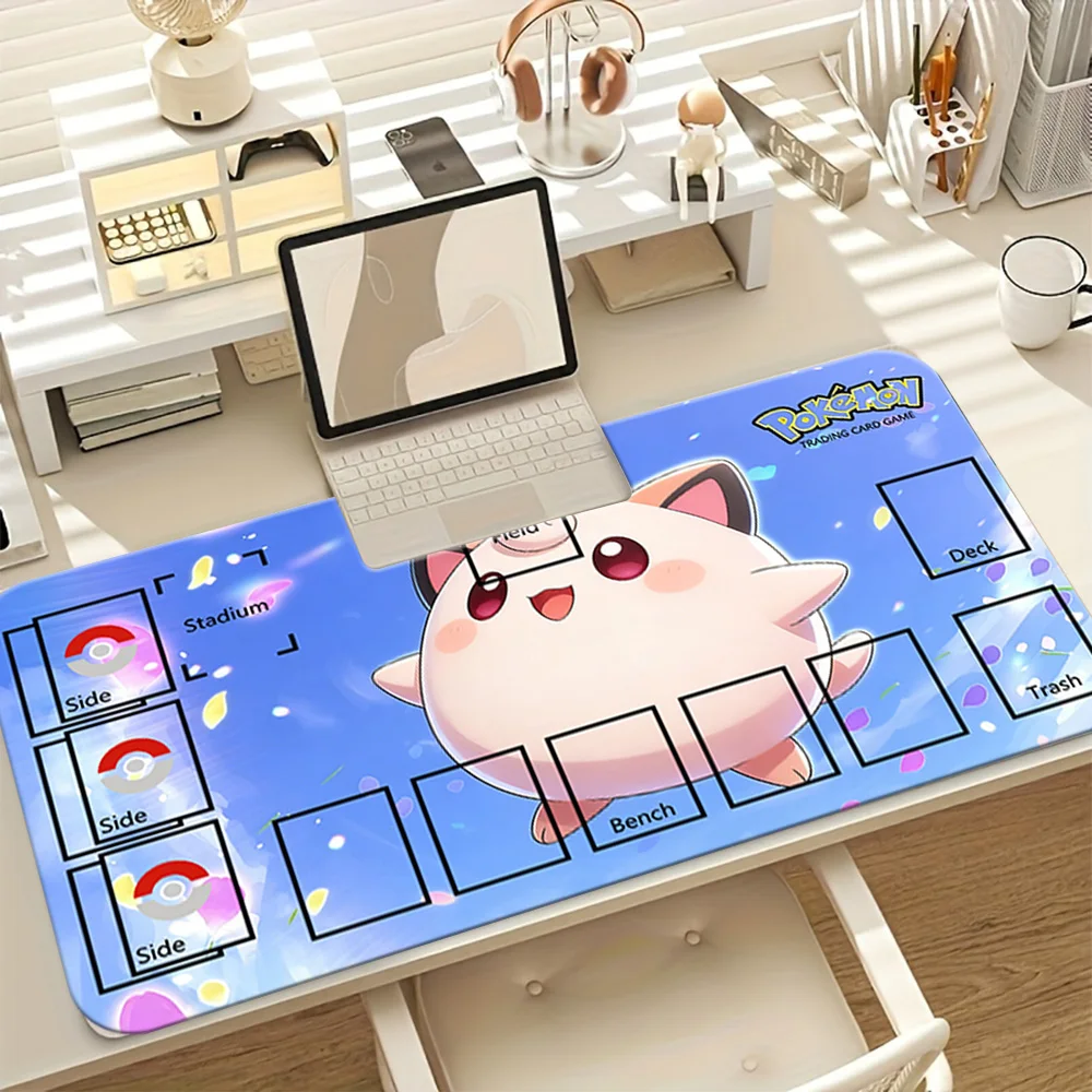 

Pokemon Jigglypuff Cute Style TCG Playmat Large Gaming Mouse Pad with Zones for Trading Card Game Desk Mat
