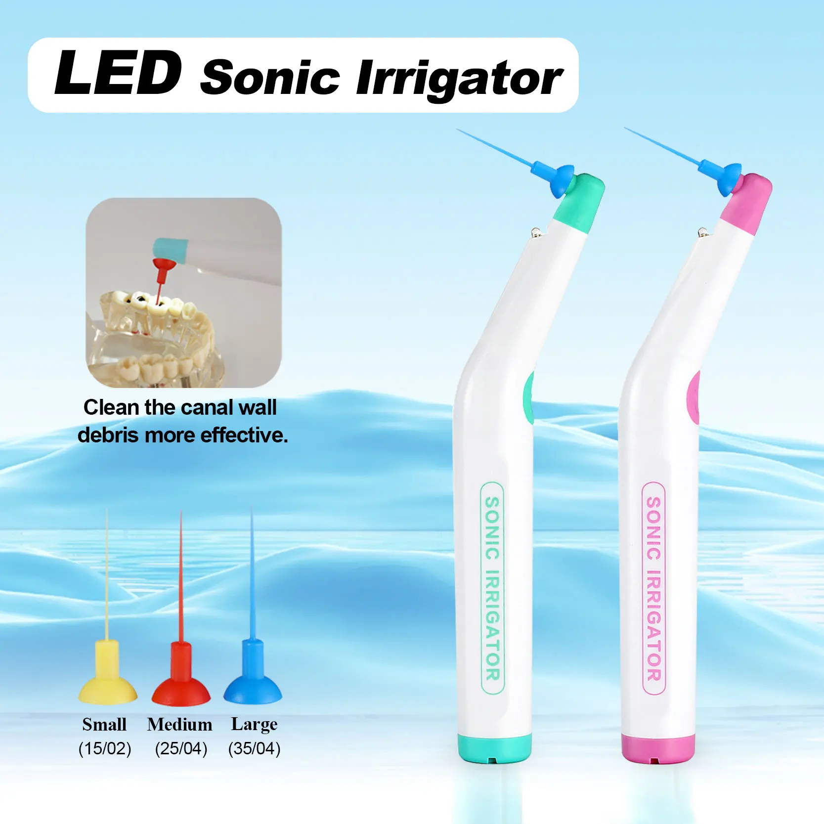 

Стоматологический эндонтический очиститель, зеленый однолитровый одонтологический ультразвуковой ирригатор, 120 шт. наконечников, стоматология, звуковой активатор для эндокорневого канала