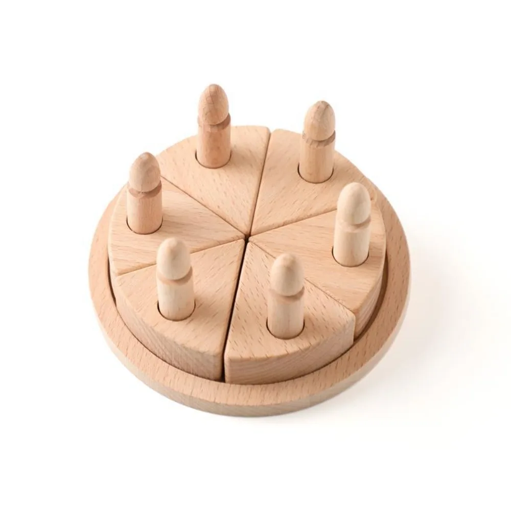 Juego educativo de simulación de pastel de cumpleaños, pastel de corte de comida, paletas de madera de haya, juegos interactivos, juguetes de cocina para niños