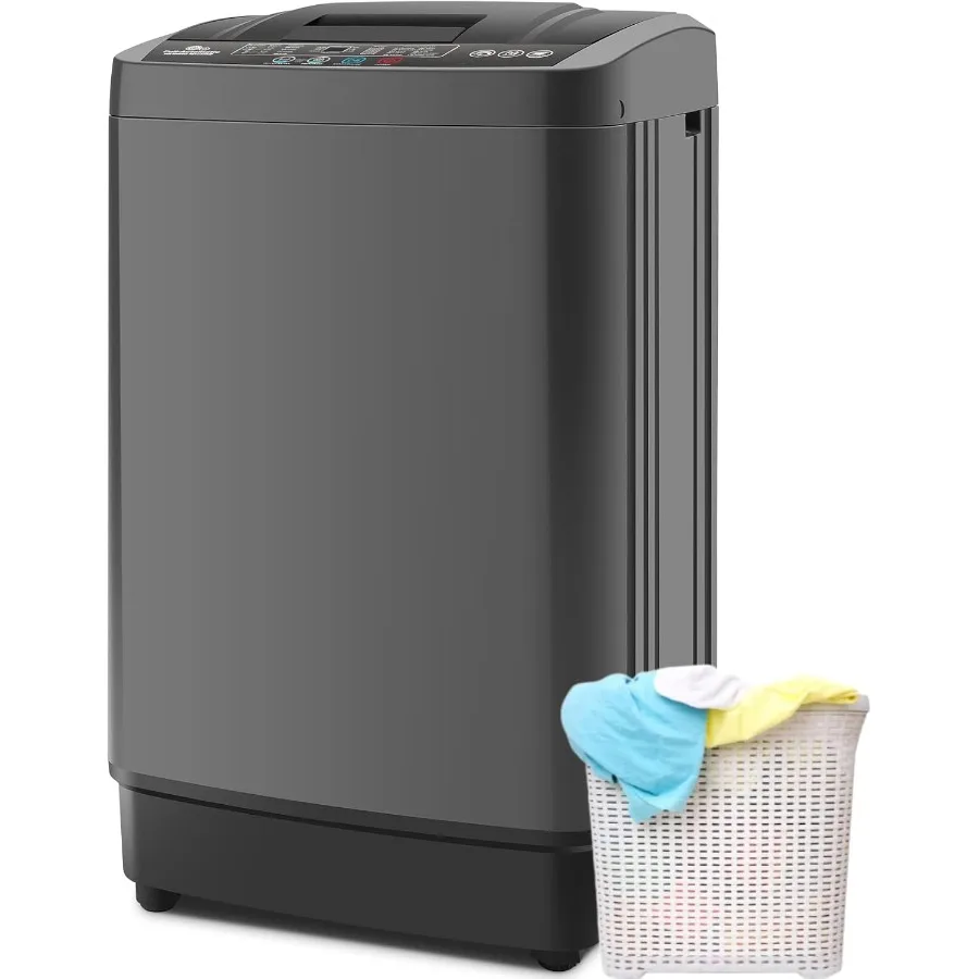 

Portable Washing Machine 17.8Lbs with Drain Pump and 2.4 Cu.ft Full Automatic Washer and Dryer Combo Featuring 10 Wash Programs