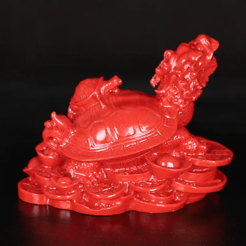 

Cinnabar Dragon Red Sand Gossip Turtle Home Living Room Entrance Office Car Decoration Fortune Moth