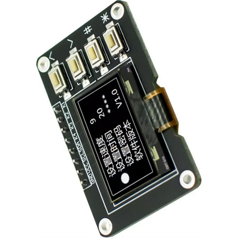New-2Pcs 0.96-Inch OLED Display Screen White 12864 Screen Module With Matrix 4 Key Interfaces Keyboard IIC SSD1315 White
